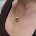 DIAMOND ANCHOR CAPSULE NECKLACE (15mm)