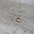 DIAMOND ANCHOR CAPSULE NECKLACE (15mm)